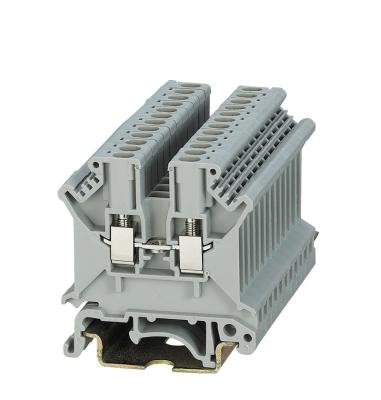 China PA66 SUK-2.5 UK3N Din Rail Terminal Block Feed Through Panel Mount Screw Weidmuller Terminal Blocks Crimping for sale