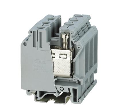 China PA66 SUK-35 Screw Terminal Block Panel Mounted 1000V Din Rail Terminal Connector UK35 Feed Through Terminal Block for sale