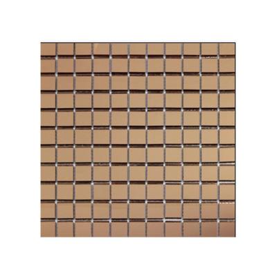 China Parquet Brown Mirror Glass Tiles Mosaic For Wall Decoration Glass Mosaic For Pool Slab for sale