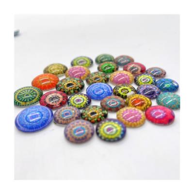 China Europe Glass Cabochons Dome Round Flat Back Glass Nuggets 200pcs/bag 10mm 12mm 14mm 16mm for sale