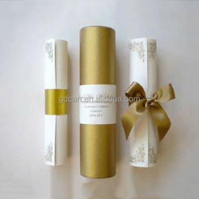 China Invitation Tube Fancy Cylinder Paper Wedding Roll Invitation Tube for sale