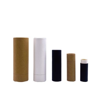 China Recyclable Cardboard Container Lip Balm Packaging Empty Biodegradable Air Freshener Recyclable Kraft Paper Tube Pantone Gold Item Color for sale