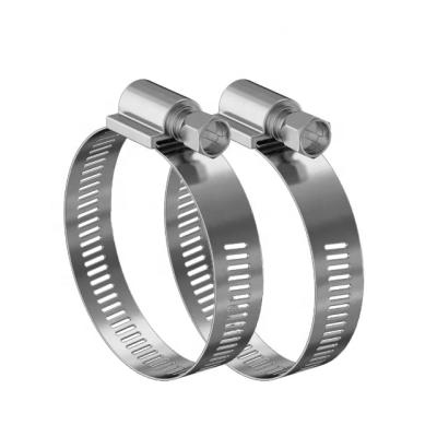 China Quick Connect 1/2 Inch Band Worm Gear Style Stainless Steel Hose Clamps 1-1/2 To 2-1/2 Inch Pipe for sale