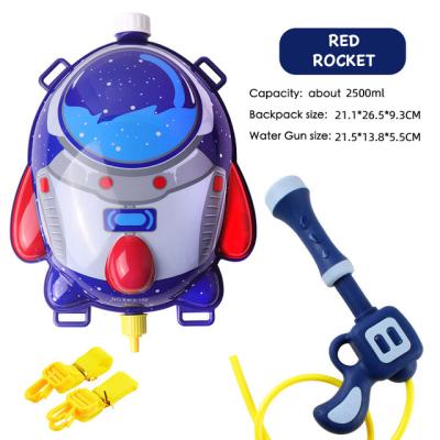 China YIWU Toy Space Rocket Bagpack Water Gun Power Spray Gun Plastic Toy Backpack Toy Summer Funny Outdoor ALLO Outdoor Game for sale