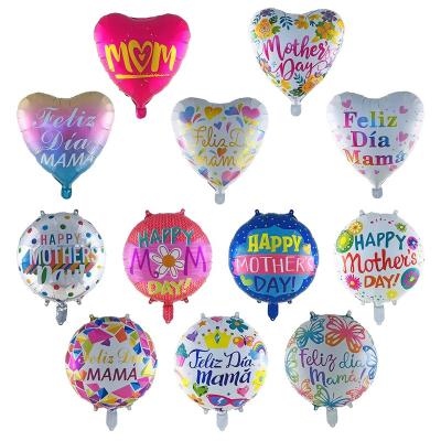 China YIWU Environment Friendly Happy Mothers Day Party Decorations ALLO Balloons Heart Balloons Round Mothers Day Foil Balloons for sale