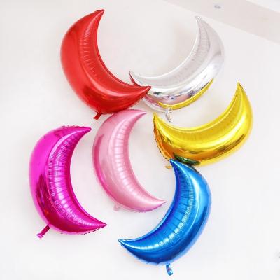 China YIWU Environmental Friendly 10/18/36 Inch Air ALLO Party Balloons Inflatable Moon Foil Balloon Moon Foil Balloons for sale