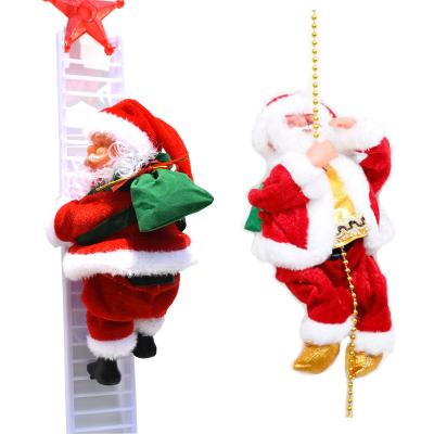 China Christmas Climbing Santa Doll Santa Electronic Climbing Ladder Toy Lovely YIWU Christmas Gift Ideas Colorful ALLO Plush Doll for sale