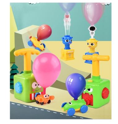 China 2+ 2022YIWU Upgrade Package ALLO Hand Squeezed Launch Car Balloon Launcher Car Toy Balloons Pneumatic Toys for sale