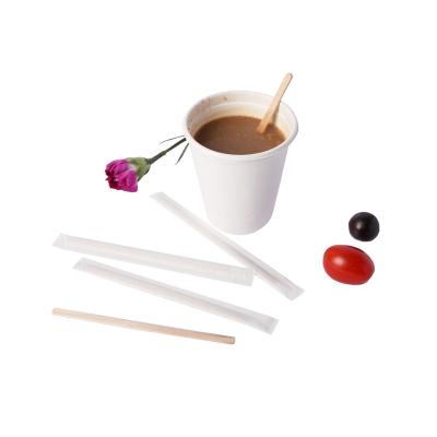 China Sustainable Disposable Wooden Coffee Sticks Coffee Stirrer With Custom Logo for sale