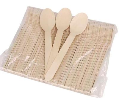 China Wholesale Eco-Friendly Compostable Biodegradable Disposable Cutlery Wooden Knife/Fork/Spoon for sale