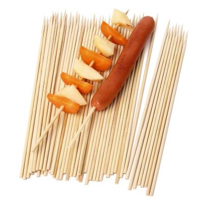 China Manufacturers Wholesale Eco Friendly Disposable BBQ Skewers Round Easily Cleaned Bamboo BBQ Stick for sale