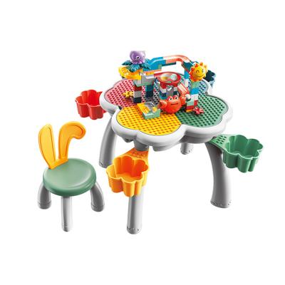 China 2022 Multiple Activities Popular Building Toy Blocks Plastic Petal Block Building Tables Building Blocks Educational Toys For Kid for sale