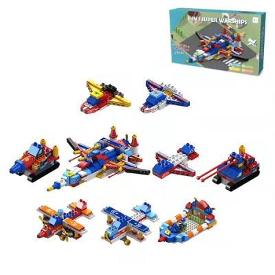 China Mini Small Particle Building Blocks Toy Warships 8 in 1 Building Block 245 PCS Small Particles for sale