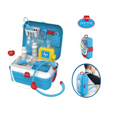 China High Quality Blue Kids Role Play Doctor Game Set 17pcs Doctor Kits Toys Play Set Best Kids Play Doctor Set For Wholesale for sale