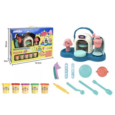 China Flour play dough kit 5 (C4056024) colored artificial clay with muz pizza machine kids educational toys for sale