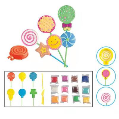 China Best Educational Flour Home Fashion Toys 12 Pcs Clay Lollipop Mold Play Dough Set (C404018-153) for sale