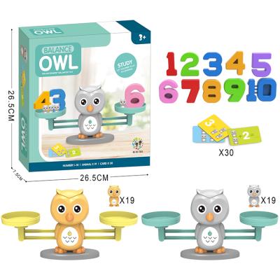 China 2022 Best Selling Kids Math Education Educational Toys Children Early Learning Games For Balancing Owl Math Toys For Children for sale