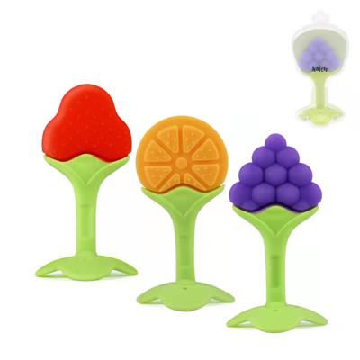 China 2022 Colorful New Baby Soft Toy (A601K999-510C) Baby Gift Set Teether Fruit Design Baby Silicone Teethers for sale