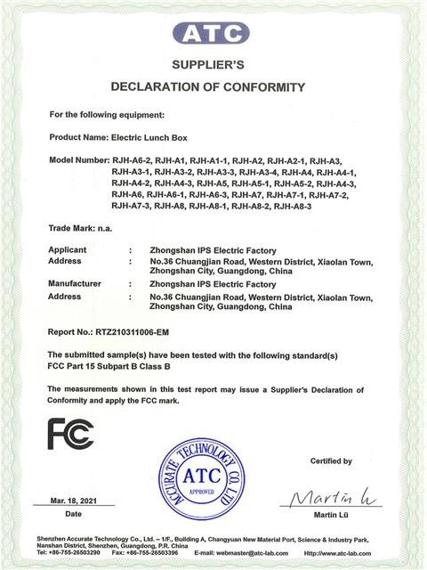 FCC - Zhongshan Ips Electric Factory