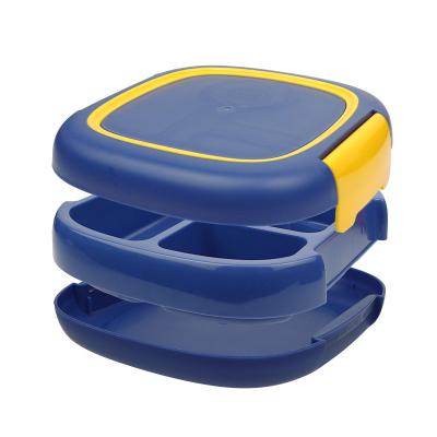 China Excellent Sustainable Portable Tiffin Bento Household Items Separated Plastic To Take Out Lunch Box for sale