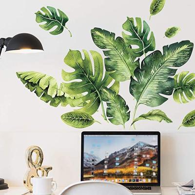 China REUSABLE & SUSTAINABLE& Large Flexible Pulm Tropical Leaf PET Wall Stencil for Painting - Jungle Theo Leaf Decals Paint Stencils for Walls, Wall Stencil for sale