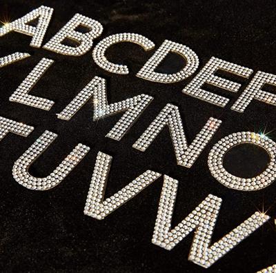 China Decorative Sticker Bling Rhinestone Alphabet Letter Stickers, A-Z Letters Self-Adhesive Crystal Rhinestones Word Stickers for Cars Craf Arts for sale