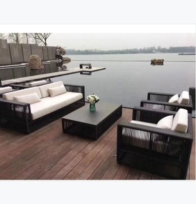 China Eco-friendly\UV Resistant\Water Proof\Weather Resistant Outdoor Leisure Sofa Furniture Garden Rattan Sofa Set Poolside Rattan Corner Sofa for sale