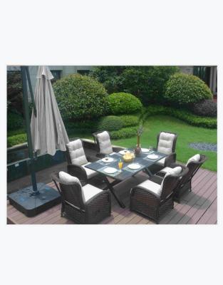 China Modern Popular Outdoor Patio Dining Table Garden Dining Table Set for sale