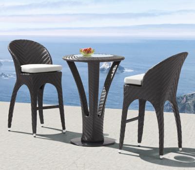 China Patio\Garden\Outdoor Cheap Home\Hotel\Restaurant Bar Furniture Stools Set Rattan Patio Juice Bar Furniture for sale