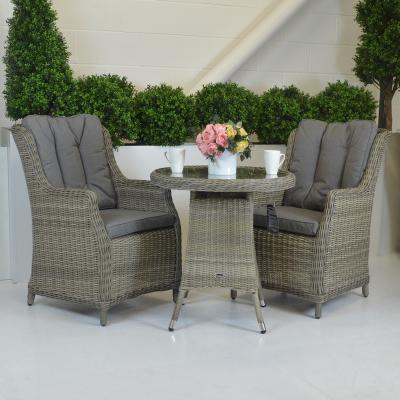 China Patio\garden\outdoor\hotel\restaurant small table and chairs for outdoor patio furniture set 3pcs rattan table for sale