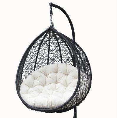 China Modern Rattan Swing Egg Chair Garden Oval Egg Chair Outdoor Swing for sale