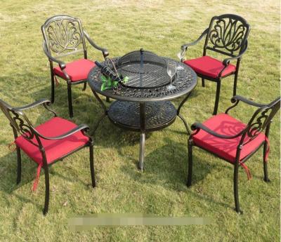 China Waterproof /Durable Patio Dining Table And Chairs Cast Aluminum Outdoor Garden Furniture for sale