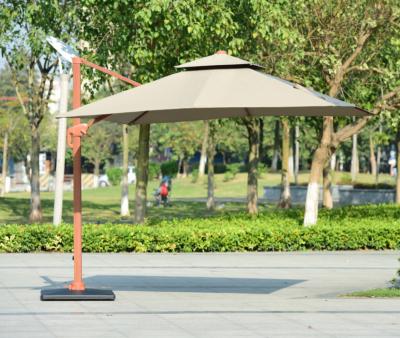 China patio\garden\outdoor\hotel\beach used patio furniture 3 meter square wooden beach umbrella for sale