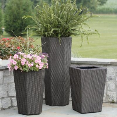 China Patio\Garden\Outdoor Rattan\Hotel\Restaurant Flower Pot Garden Flower Pot Metal Price Flower Pot for sale