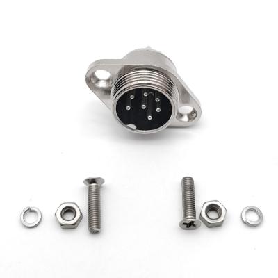 China Medical equipment GX16 7 core aviation connector with conventional screw hole M16-7PIN aviation socket rhombus aviation connector for sale