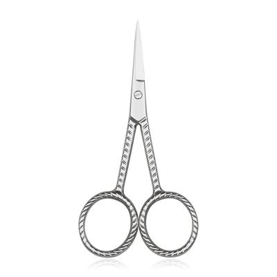 China Right-Handed Scissors Professional Grooming Scissors for Personal Care Facial Hair Removal and Nose Eyebrow Trimming Stainless Steel Fine Straight for sale