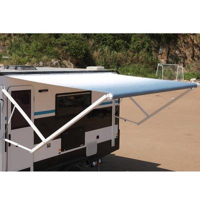 China Strong RV Aluminum Frame Motorized RV Vans Power Caravan Trailer Camper Tent With LED Strip for sale