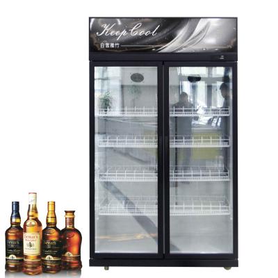 China New Luxury Air-cooled Transparent Glass Door Refrigerator Single-temperature Display Commercial Display Refrigerator for sale