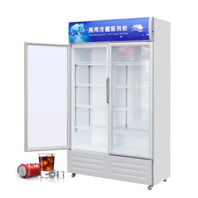 China High Quality Single-temperature Beer Glass Door Beverage Display Fridge With Wheels Commercial Display Fridge for sale