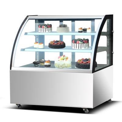 China Single-temperature Cake Showcase Countertop Refrigerator Bakery Display Display Glass Refrigeration Equipmen for sale