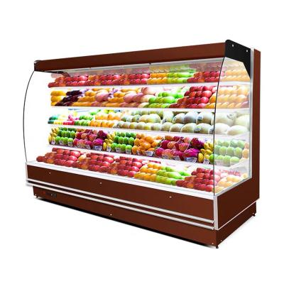 China Single-temperature Store Supermarket Air Party Freezer Vertical Multilayer Open Commercial Fruit Refrigerator for sale