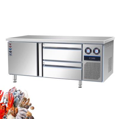 China Fully Refrigerated Table Top Refrigerator and Freezer Deep Freezing Machine Under Commercial Meat Counter for sale