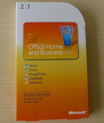 China  Office 2010 Product Key Card For  Office Home & Business 2010 for sale