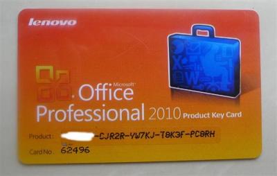 China  Office 2010 Product Key Card For  Office 2010 Professional Plus for sale