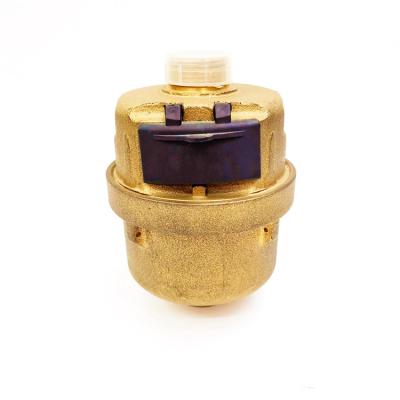 China Water Resource Management Rotary Piston Dry Volumetric Water Meter 1/2' KENT Type Brass Vertical Water Meter for sale