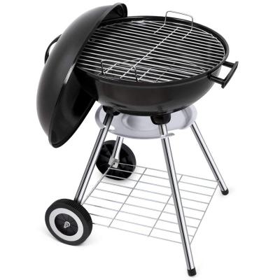 China Wholesale Adjustable Height 18 Inch Apple Type Charcoal BBQ Grill With Wheels Portable BBQ Grill for sale