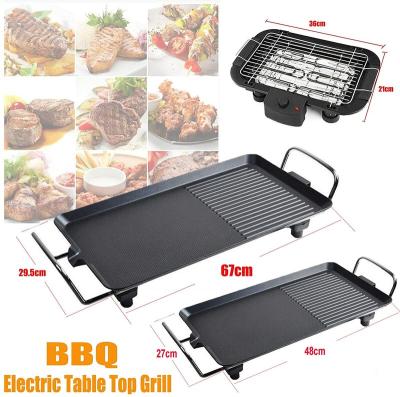 China Electric Adjustable Size Table Top Grill Griddle BBQ Hot Plate Camping Cooking Cast Iron, BBQ Grill, Household Large Capacity Non-Stick Pan Cook for sale