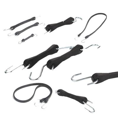 China Protect Sanyuan OEM Epdm Rubber Custom Adjustable Flat Tie Down Tarp Strap With Hooks for sale