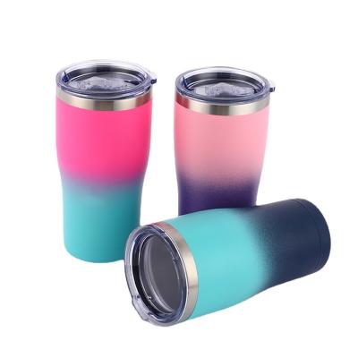 China Sustainable Simple Waist Shaped Cup 304 Double Vacuum Stainless Steel Insulation Cold Portable Water Cup for sale