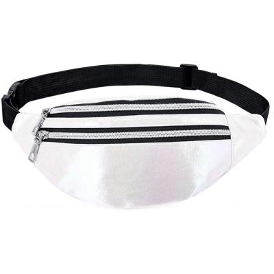 China Cute Water Proof Waist Packs Shiny Bum Bag Waist Bag Women Ladies Holographic Fanny Pack Waist Bag For for sale